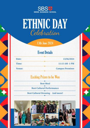 UPCOMING EVENT: ETHNIC DAY CELEBRATION 13.06.2024, Culture creates identity. You are invited to showcase the specialties of your culture. Join the harmony we are building.